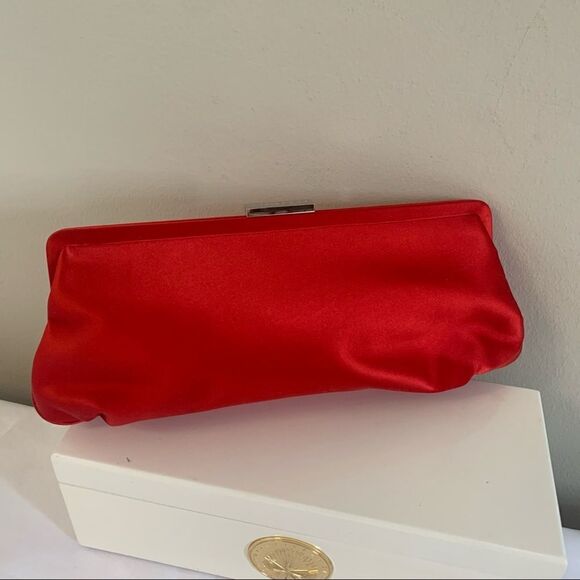Tiffany & Co. Holly Satin Clutch - Red - Picture 2 of 11